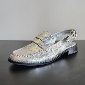 Dolce Vita Silver Flats with Strap Detail